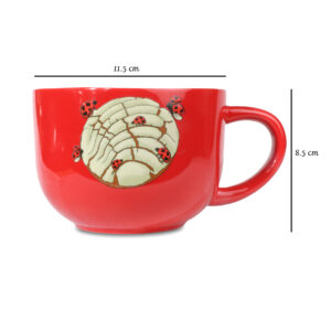 Taza 600 ml. roja con pan