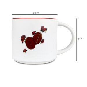 Taza 400 ml. blanca con café